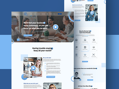 Blue rings website design agency agency website modern responsive ui uidesign uiux uiuxdesign uxui website