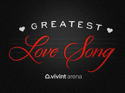 Greatest Love Song Tournament logo arena art design logo love song valentines day vivint arena