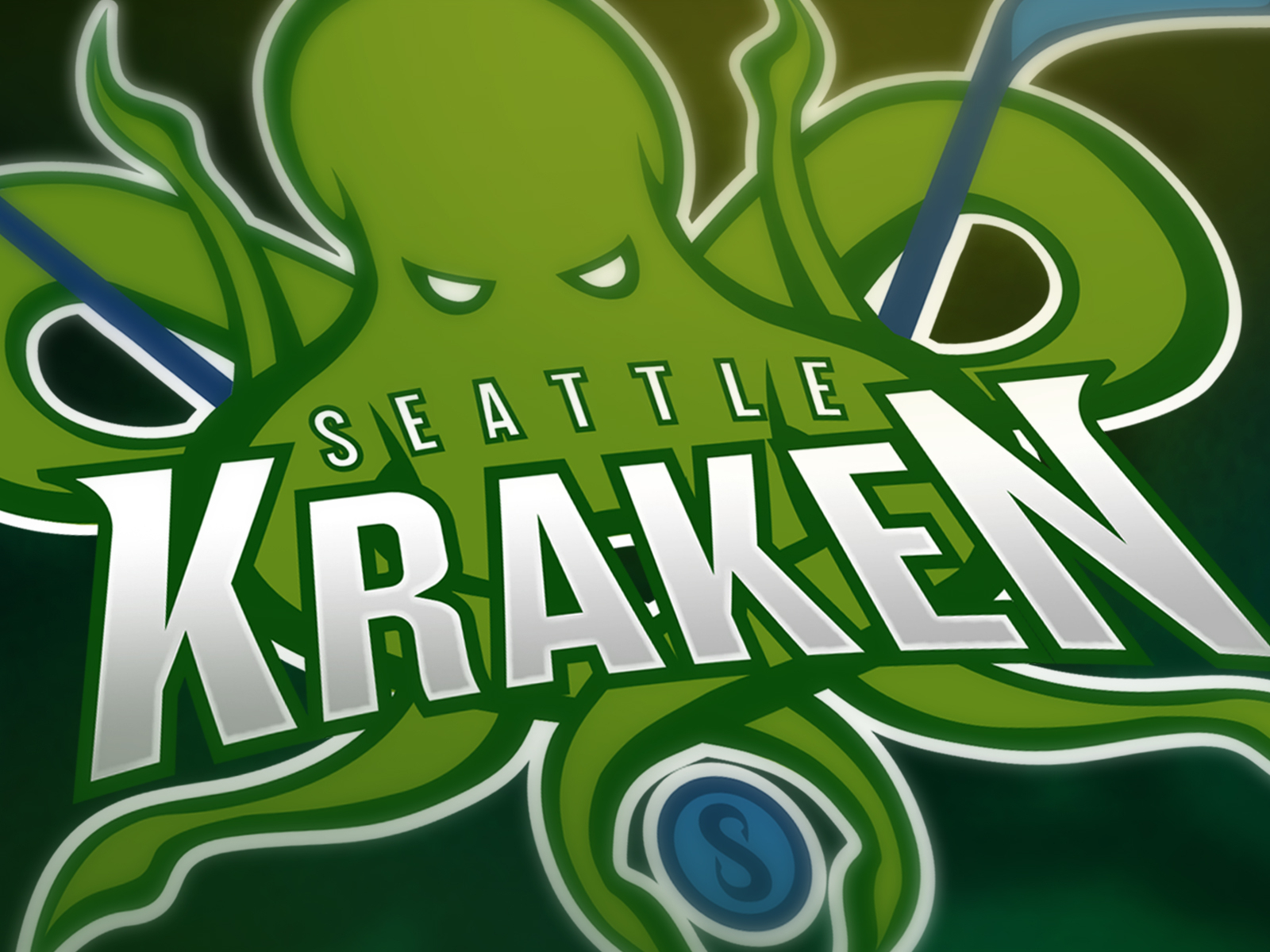 Download Seattle Kraken Stylized Logo Wallpaper