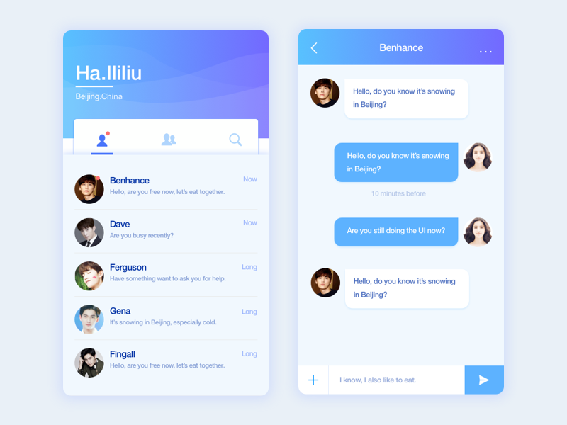 chat by huihui for UIGREATY on Dribbble