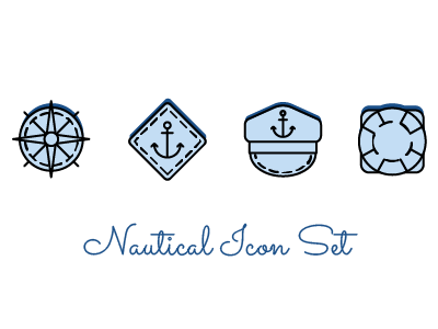 Nautical Icon set art dribbble graphicdesign icons iconset nautical vector