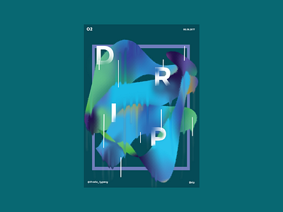 Drip 365 posters baugasm blue drip graphic design motion posters thodatypesy waves