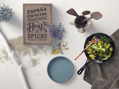 Edible book of Spices book food journal mockup spanish thodatypesy typedesign typography