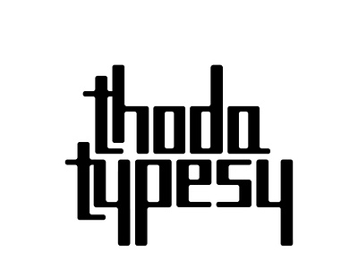 Thoda Typesy Logo black and white graphic design logo logodaily logodesign logotype studio type art typo logo typography