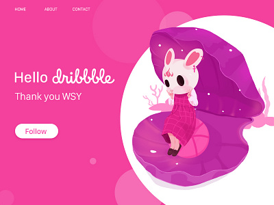 Hello Dribbble llustration logo design ui web