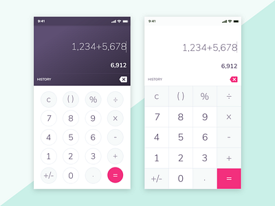 Calculator UI adobe xd calculator dailyui mobile app