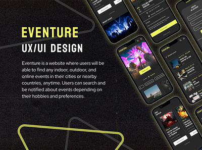 Eventure - Mobile responsive website app design ui ux uxui uxuidesign website websitedesign