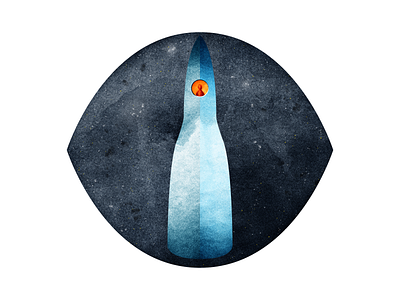 The Lonely Spaceman clean design icon illustration texture web