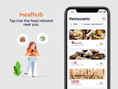 A revolutionising on-demand delivery app app delivery feed food food app food delivery app illustration mobile mobile app order product product design