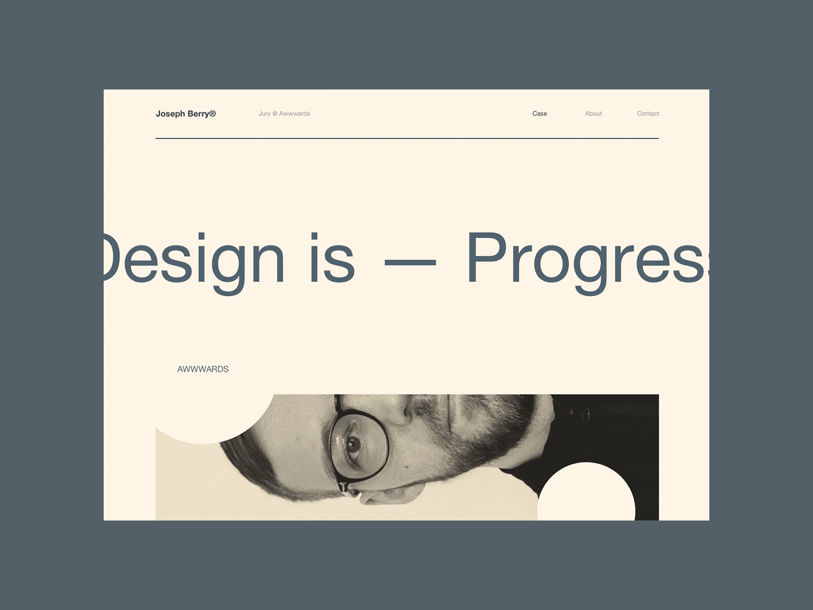 Joseph Berry Portfolio Concept 2020 animated art direction branding clean design homepage sketch ui web website