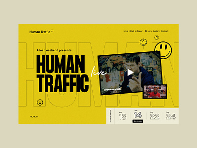 Human Traffic Homepage 2019 art direction branding design digital homepage sketch ui web website