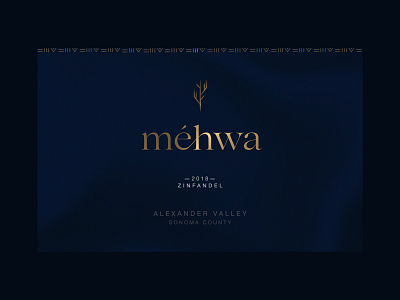 Mehwa Zinfandel branding clean design icon illustration logo minimal premium print typography vector wine