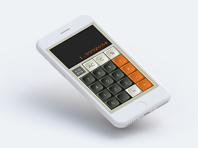 Daily UI Challenge #004 - Calculator button calculator daily ui old orange ui