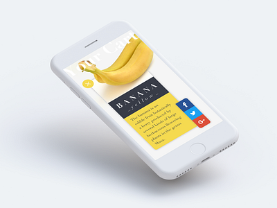 Daily UI Challenge #010 - Social Share banana buttons card cart daily ui share social ui yellow