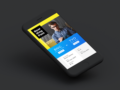 Daily UI Challenge #024 - Boarding Pass airport boarding boarding pass daily ui pass plane ticket travel
