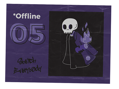 *Offline-05 blue can fire graffiti offline paint paper skull spray vector