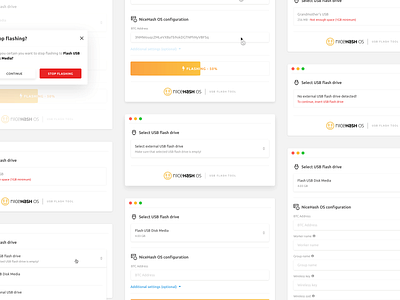 NiceHash | USB flash tool bitcoin blockchain btc crypto dropdown flash gradient gui loader mining nicehash orange tool ui uidesign usb ux uxdesign uxdesigns