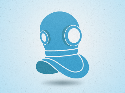 Diving helmet illustration logo