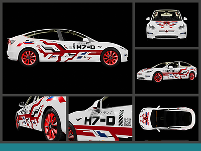 H7-D Ghost Runner — Car Wrap app branding car design graphic design illustration logo typography ui ux vector wrap