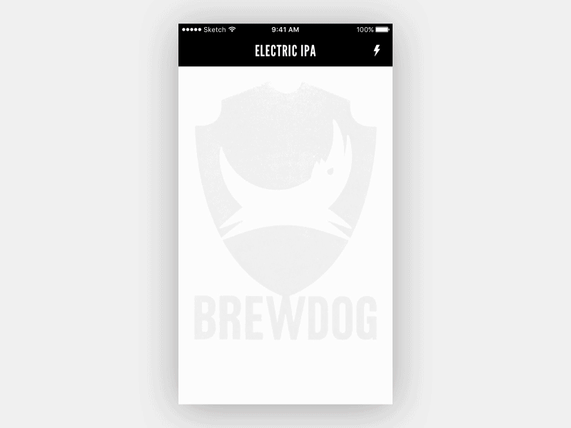 Brewdog Electric IPA animation app beer brewdog debut design gif interaction mobile ui