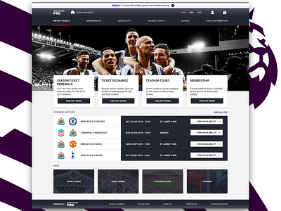 Football Ticketing Website football responsive sketch sport template ticketing ui ux website whitetemplate