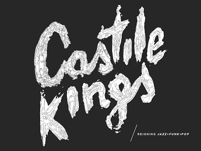 Castile Kings brush funk illustration jazz lettering modern typography outline type typography