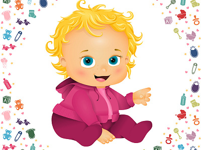 Baby card daughter baby card illustration vector