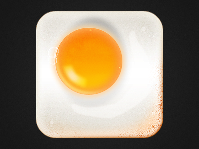 Cooked Egg Icon Bigger