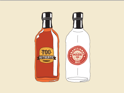 illustration for Bar magazine bottle drinks graphicdesign illustration label