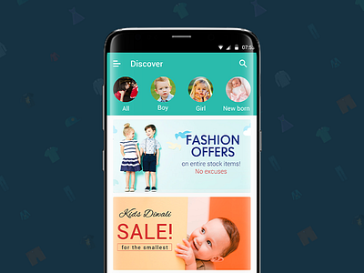 App concept for baby clothes