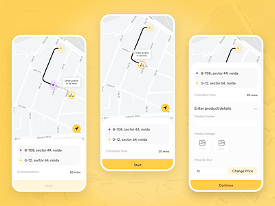 On demand delivery app concept