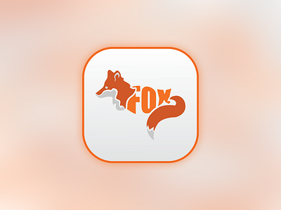 Fox App Icon app branding flat icon illustration ios typography ui ux