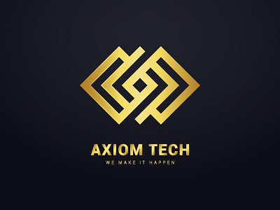 Axiom Tech Logo branding design icon illustration logo typography vector