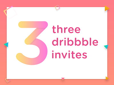 Dribbble Invite clean draft invite welcome