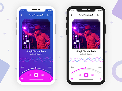 Music Player app blur flat music player transparency