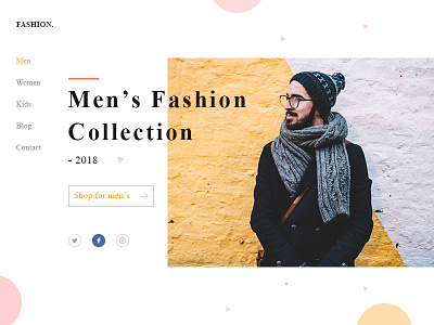 Fashion Landing Page color ecommerce fashion landing mens page shopping