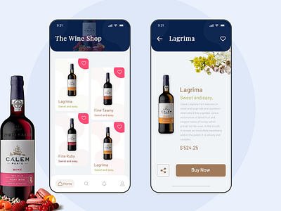 Wine Shop App android clean design icon ios mobile ui ux wine wine app wine label