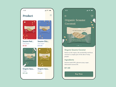 Sesame Organic App app branding clean coconut design image image editing ios mobile sesame ui ux