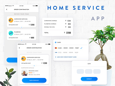 Home Service app blue clean design home icon interface ios minimal typography ui ux