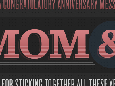 Happy Anniversary dark poster typography
