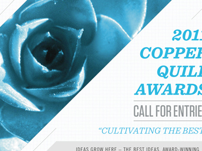 Copper Quill Awards awards blue flower photo print