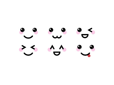 Kawaii ai character design emoji flat graphics illustration japan kawaii ui ux vector