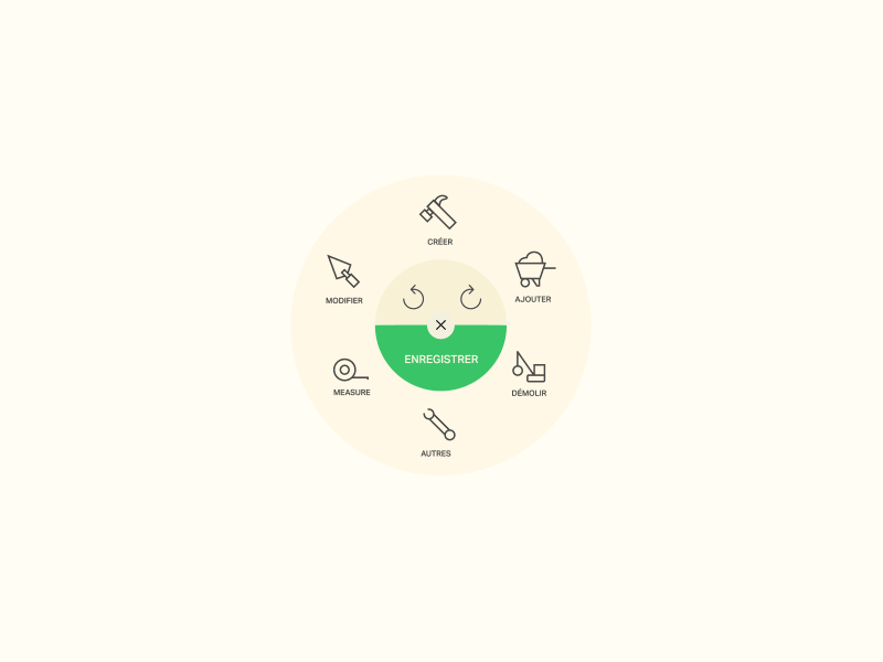 Circular Menu after effects animation circular menu construction gif icons real estate urban planning