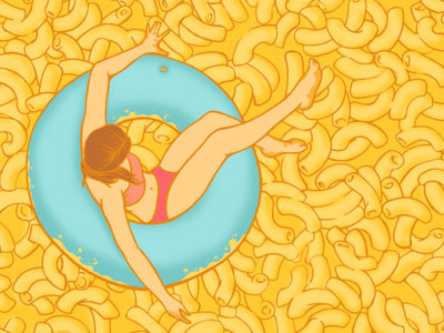 Heaven bathing suit bikini float heaven macaroni and cheese pool tube