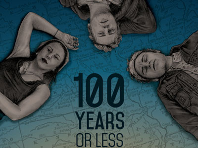 100 Years or Less Poster 100 years or less journey map movie poster poster design road trip