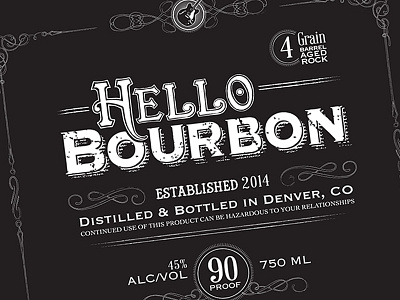 Hello Bourbon band bourbon hello bourbon label logo