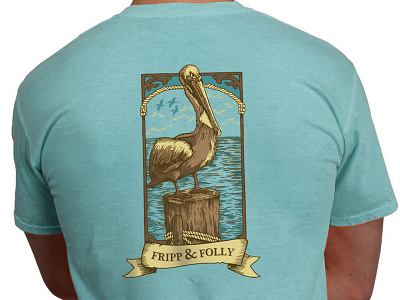 Pelican Tee Design design illustration pelicaon tee shirt vector