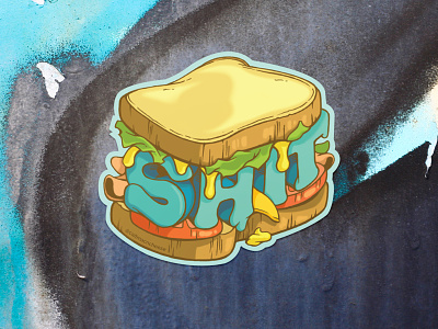 Shit Sandwich illustration sandwich shit sandwich sticker