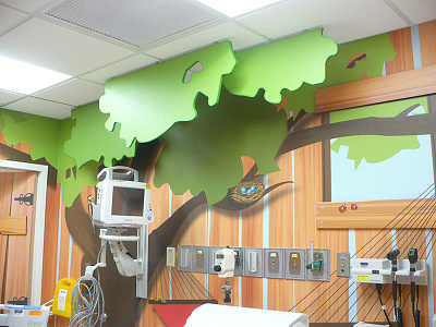 Wolfson Children's Hospital - Treatment Room childrens hospital environmental graphics treatment room wall graphics wolfson