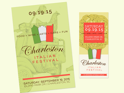Charleston Italian Festival charleston festival italian poster rack card